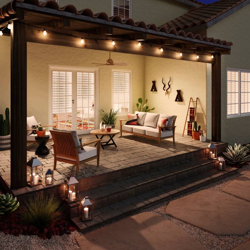 Hunter 44" Kennicott Outdoor Ceiling Fan with Wall Control, Damp Rated - Industrial, Contemporary, Transitional