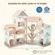 preview thumbnail 5 of 8, Wooden Corner Dollhouse Playset with 41 Pieces Accessories for Kids 3+ Years Old - 34" x 12.5" x 37" (L x W x H)