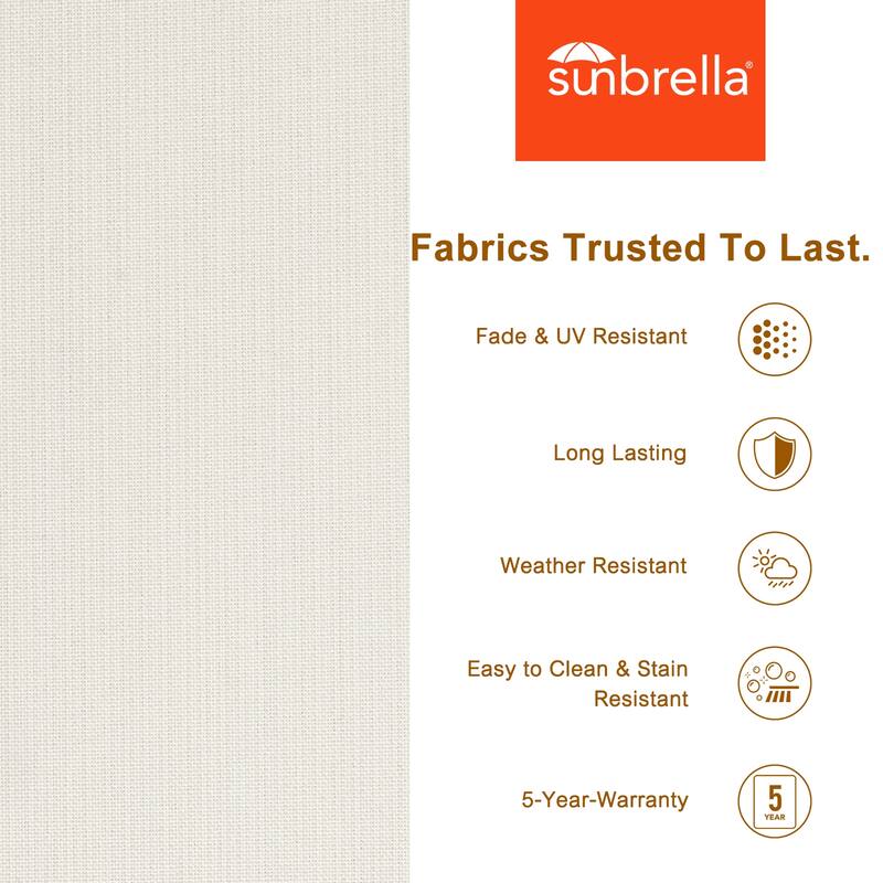 Aoodor 24x24x6 Inch Outdoor Patio Chair Cushions Set, Weather-Resistant Sunbrella Fabric Outdoor Cushion - 24"x24"