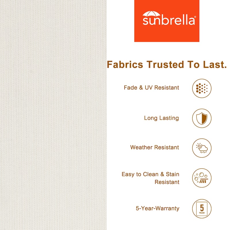 Aoodor 24x25x6 Inch Outdoor Patio Chair Cushions Set, Weather-Resistant Sunbrella Fabric Outdoor Cushion - 24"x25"