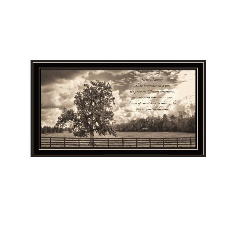 TrendyDecor4U "Our Family" Framed Print Wall Art - Multi
