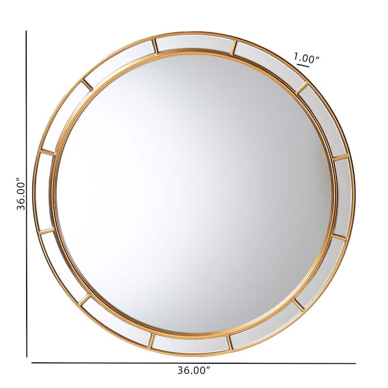 Ulvi Antique Goldleaf Round Accent Mirror - Antique Gold