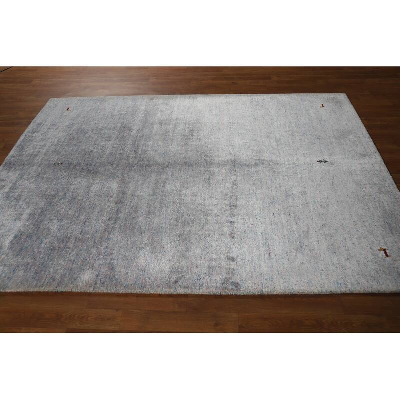 Hand Knotted Oriental 100% Wool Carpet Tribal Animal Pictorial Multi-Colored Gabbeh Area Rug - 7' 4'' X 5' 5''