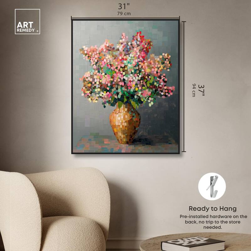 Pixel Bloom II Canvas by Art Remedy