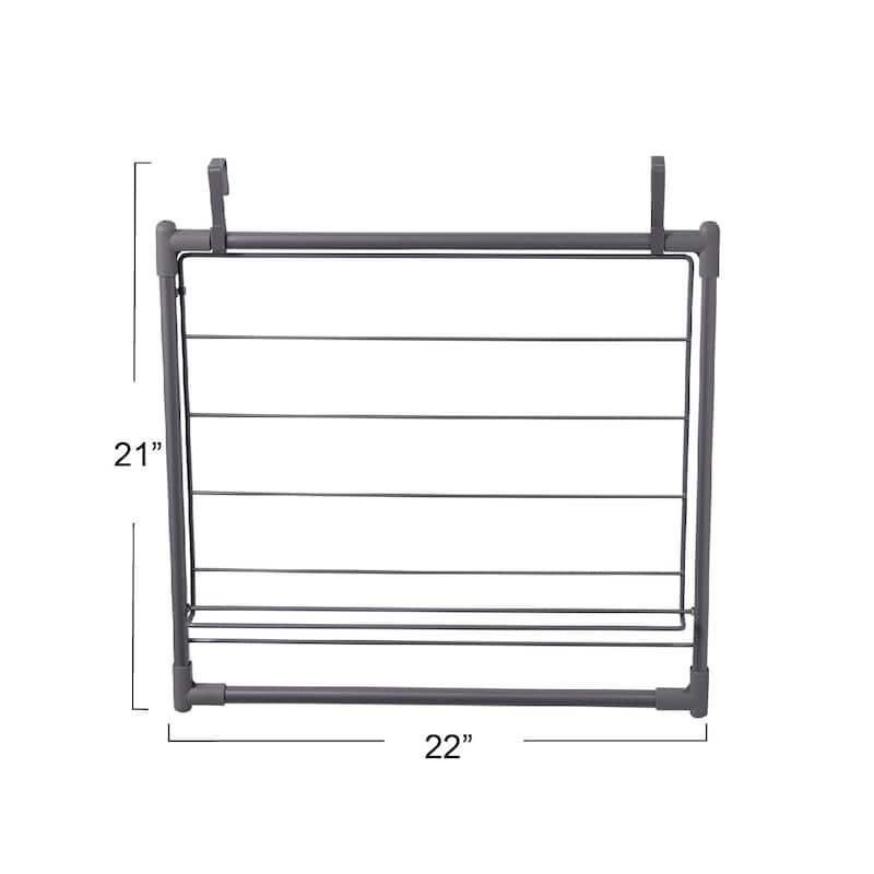 Household Essentials Metal Expandable Over the Door Drying Rack - 22.0"L x 2.1"W x 20.9"H