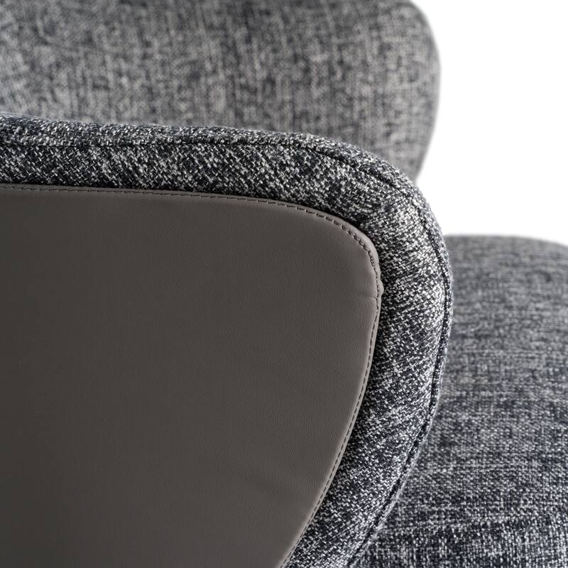 Modrest Cora Modern Grey Fabric & Leatherette Dining Chair