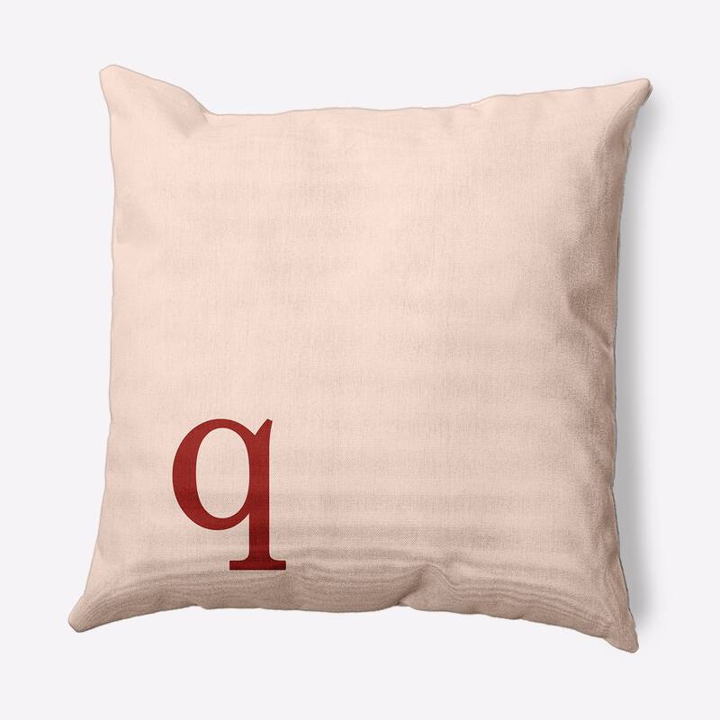 Modern Monogram Decorative Throw Pillow - 16" x 16" - q