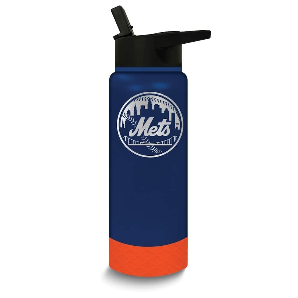 MLB New York Mets Stainless Steel Silicone Grip 24 Oz. Water Bottle