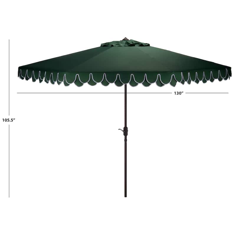 SAFAVIEH Outdoor Vilborg Valance 11Ft Round Umbrella