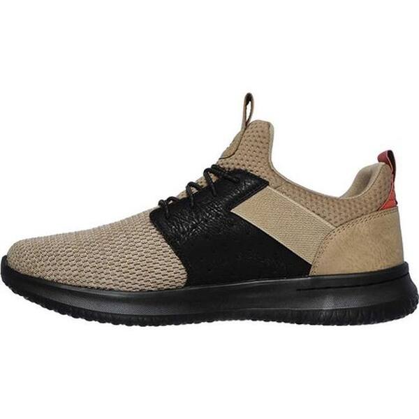Shop Skechers Mens Delson Camben Slip On Sneaker Blacktan