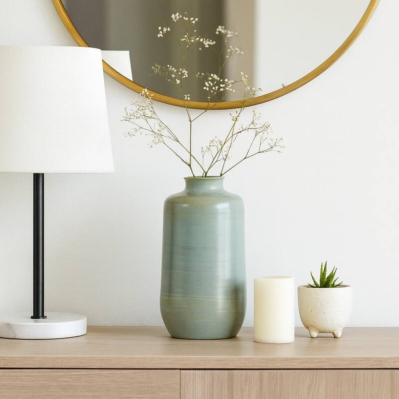 Decorative Vase - Green Ceramic Minimalist