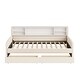 preview thumbnail 8 of 12, Twin Size Upholstered Platform Bed with Headboard and Storage Drawers, Velvet Fabric with Built-in Shelf