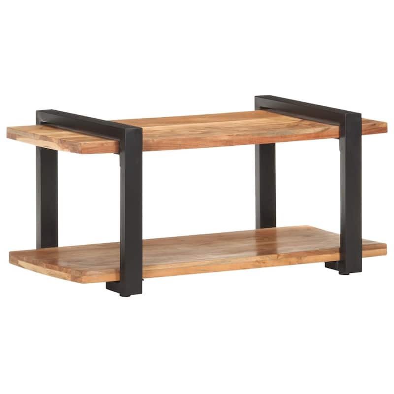vidaXL TV Stand 35.4"x15.7"x15.7" Solid Wood Acacia