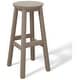 preview thumbnail 16 of 97, Laguna Hdpe All Weather Outdoor Patio 29" Round Bar Stool Weathered Wood