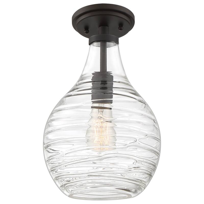 Quoizel Genie 1-light Semi-flush Mount - Old Bronze