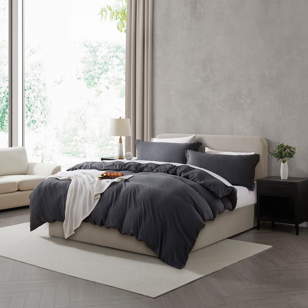 Nestl Premium Ultra Soft Pre-washed Duvet Cover Set with Zipper Closure and Corner Ties