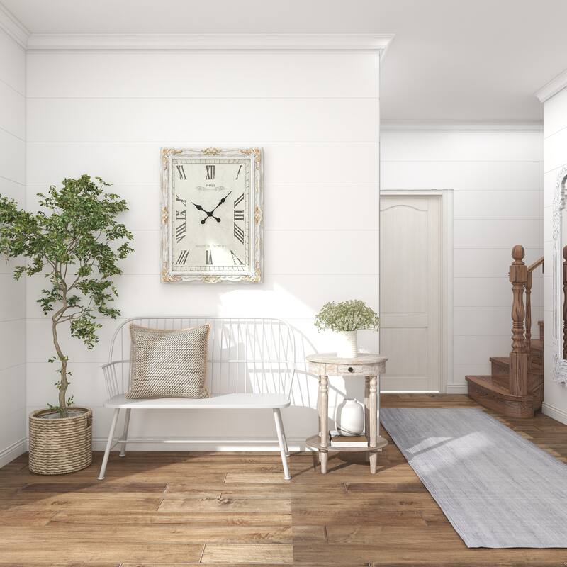 Light Brown Wood Farmhouse Accent Table