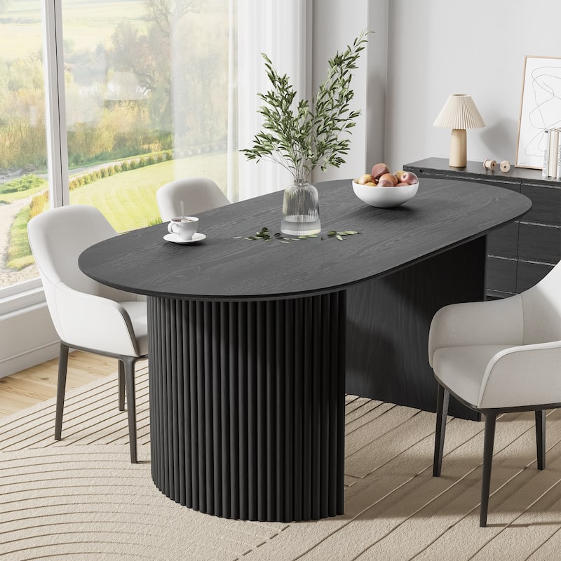 67" Nordic Style Oval Dining Table - for 6 People