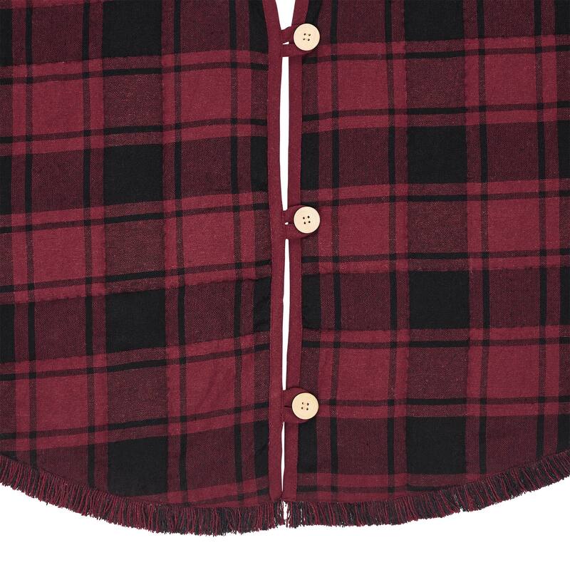 Cumberland Red Black Plaid Tree Skirt 24