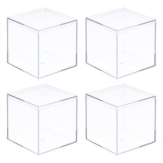 Acrylic Storage Box Square Cube Display Case with Lid, Container Box -  Clear - On Sale - Bed Bath & Beyond - 36290745