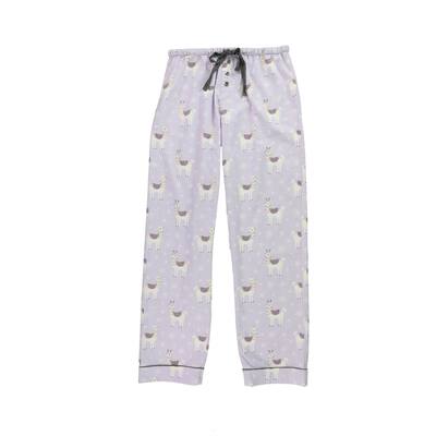 P.J. Salvage Womens Christmas Llama Pajama Lounge Pants,, Purple, Small