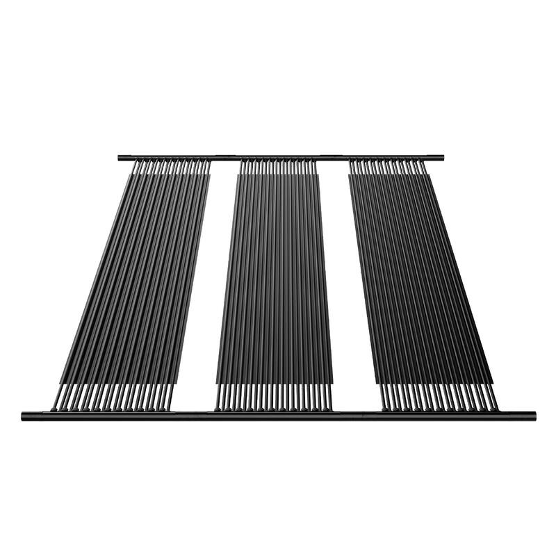 Black HDPE Solar Pool Heater Panels for Above Ground Inground Rectangular Pools and Warmer Swimming - 4-Pieces-48” x 120”