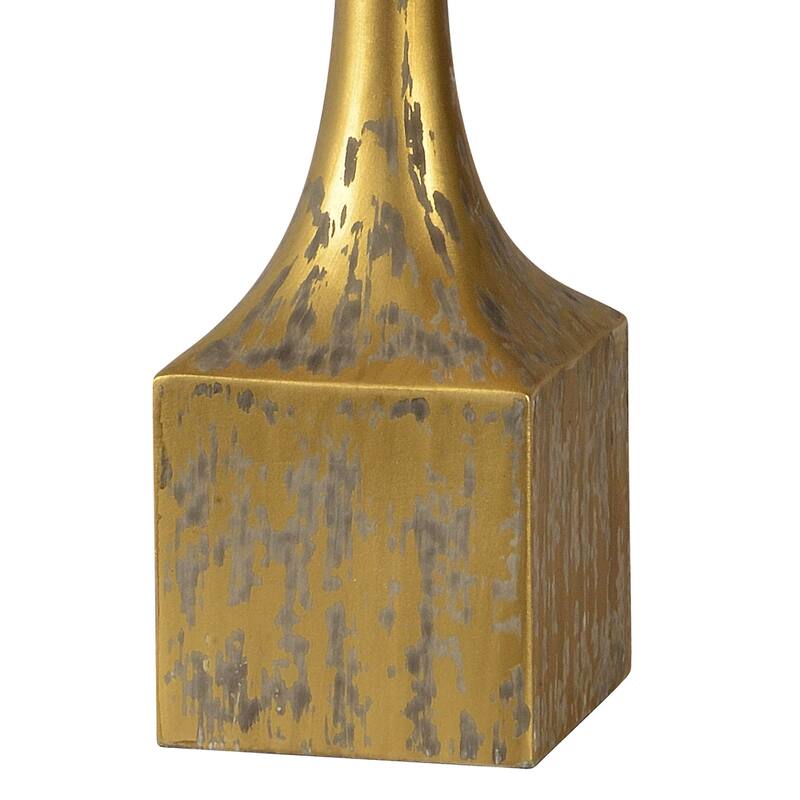 Leland 36" Table Lamps with Linen Shade, Distressed Gold (Set of 2)