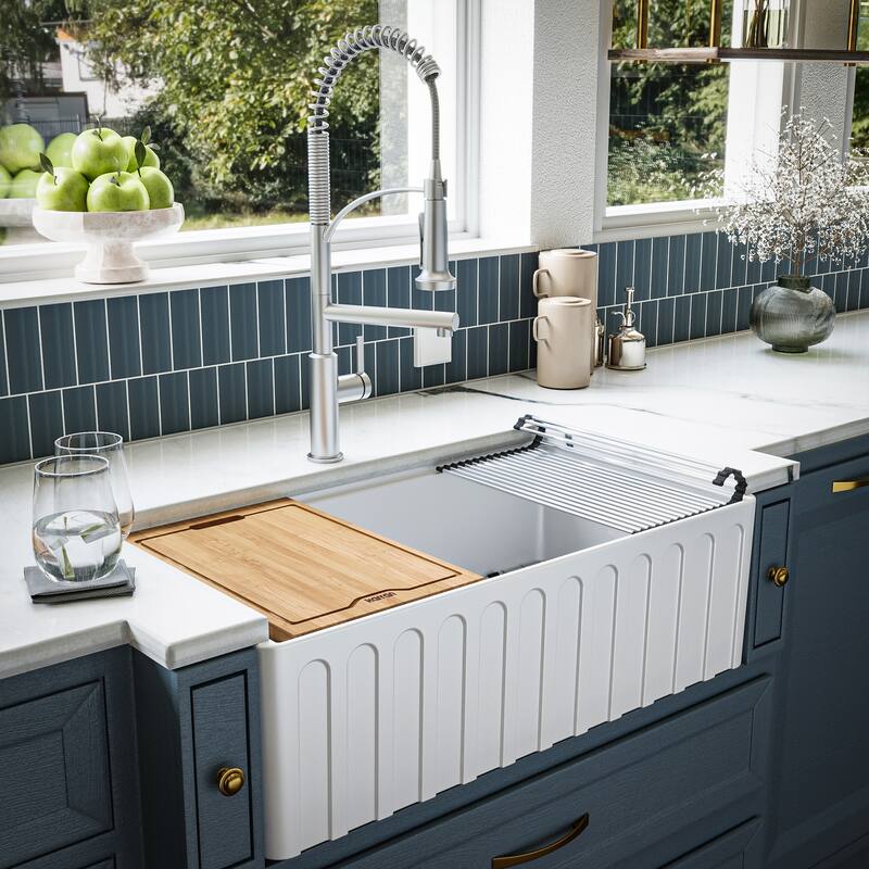 Karran USA FCWSF33SB-PK1 Karran FCWSFF33SBMB 33" Single Bowl