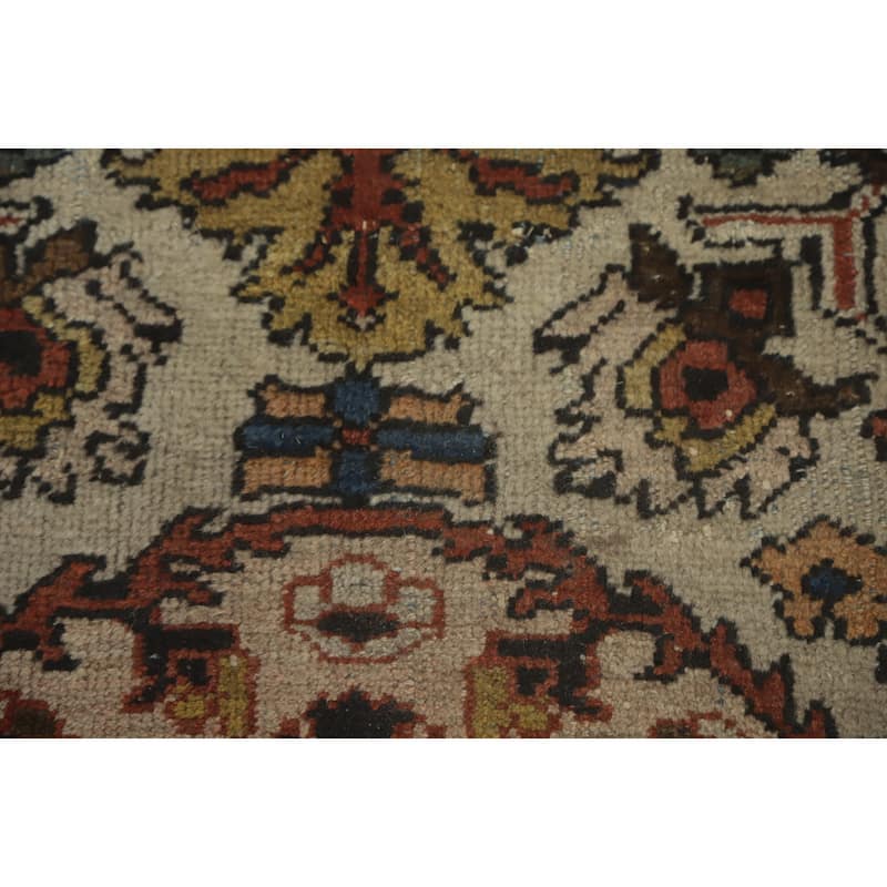 Hand Knotted Oriental 100% Wool Carpet Traditional Floral Beige & Ivories Mahal Area Rug - 12' 3'' X 8' 6''