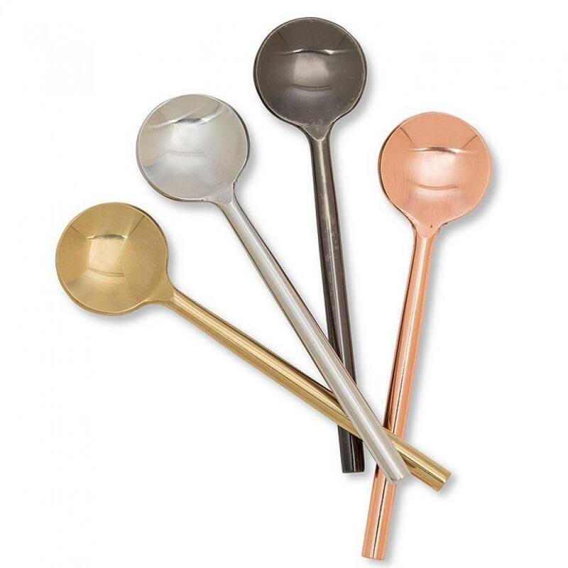 Modern Gold Plated Spoon - Gold - Service for 1