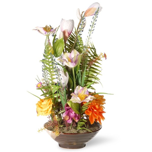 17” Potted Floral Arrangement - N/A