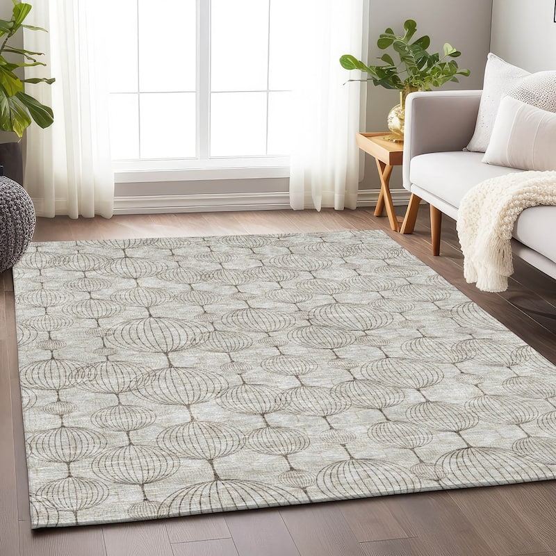 Premium Washable Super Soft Modern Chic Stripe Mayfield Rug - Beige - 2' 6" x 3' 10" - Rectangle