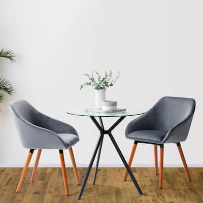 Eliana Glass Top Bistro Table