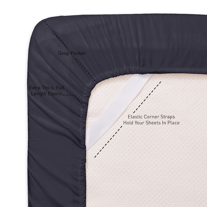 Sweet Home Collection Deep Pocket Soft Microfiber 4-Piece Solid Color Bed Sheet Set