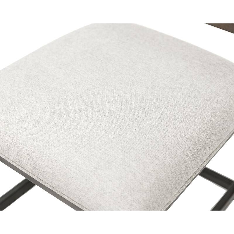 Two Wood Modern Counter Height Kitchen Chairs, Dining Seats, Black