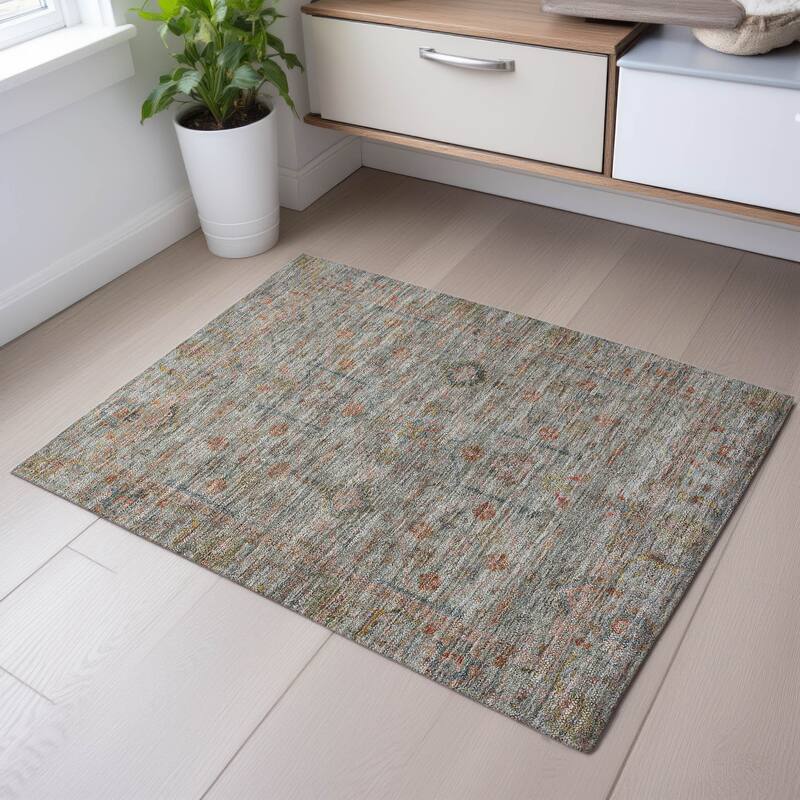 Premium Washable Super Soft Vintage Persian Mayfield Rug - Taupe - 1'8" x 2'6"