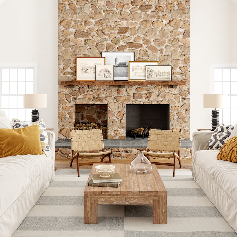 Boxelder Checked Cotton Area Rug - 5' x 8' - Grey