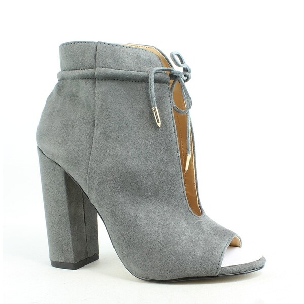 gray booties open toe