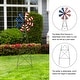 preview thumbnail 5 of 7, Glitzhome 41.25"H Stars & Stripes Metal Wind Spinner Wall decor Yard Stake