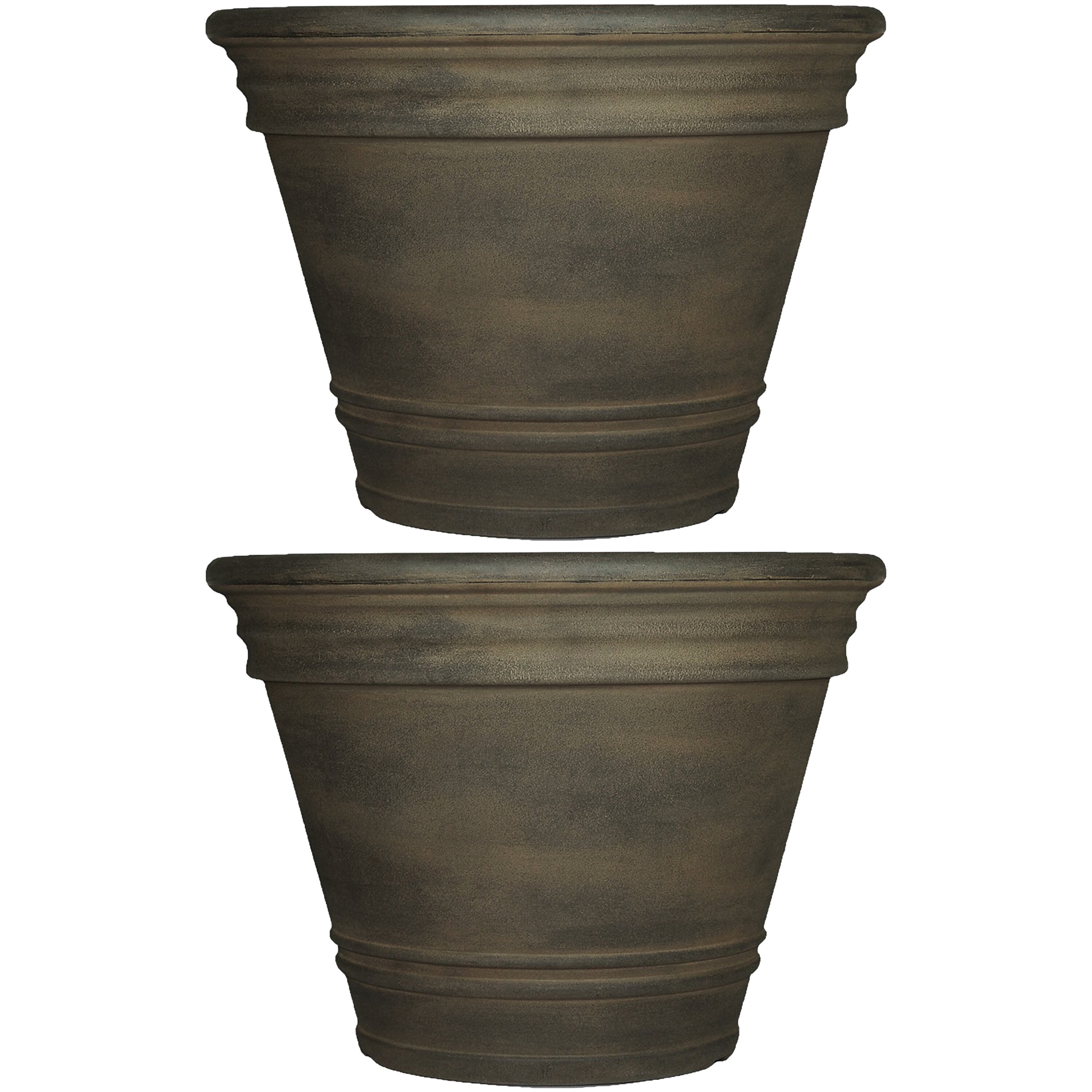 Shop Sunnydaze Franklin Outdoor Flower Pot Planter Sable Finish