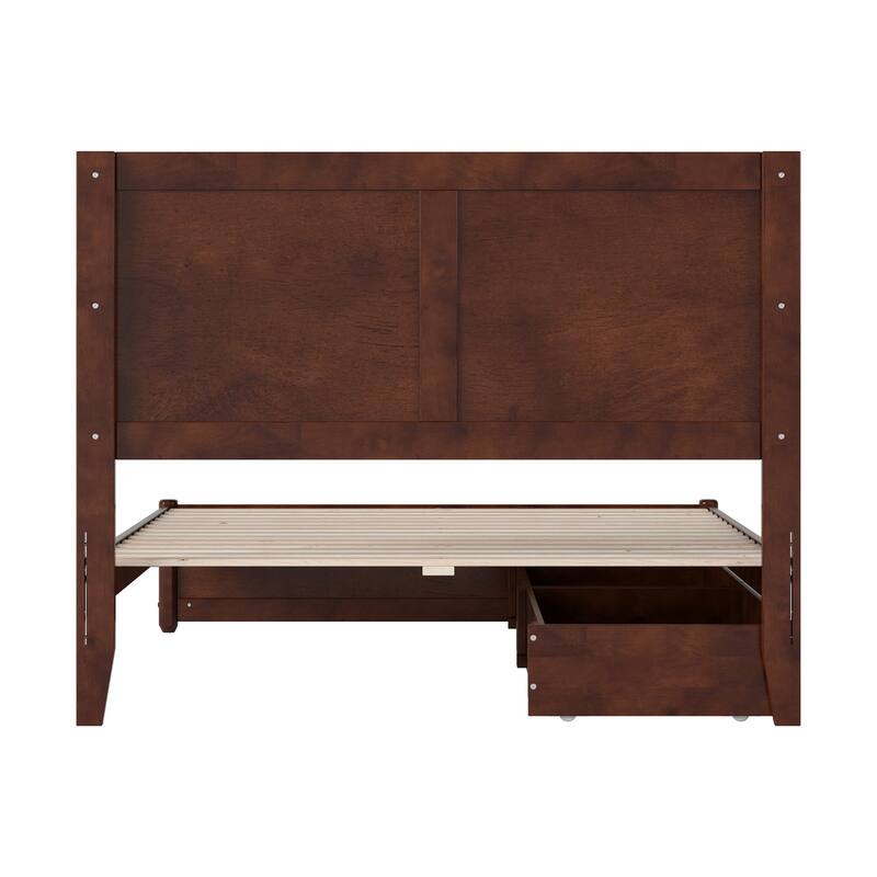 Clayton Platform Bed with Panel Footboard and Storage Drawers