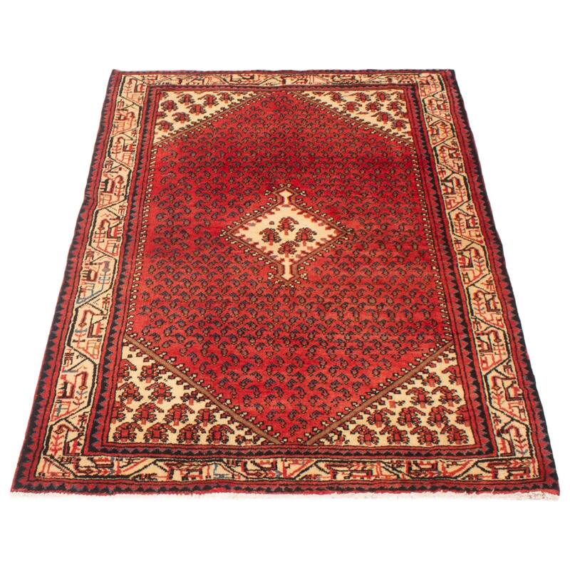 ECARPETGALLERY Hand-knotted Andelz Red Wool Rug - 4'2 x 6'11