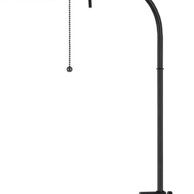 HomeRoots 57" Bronze Metal Adjustable Floor Lamp With Bronze Metal Square Shade - 25.5
