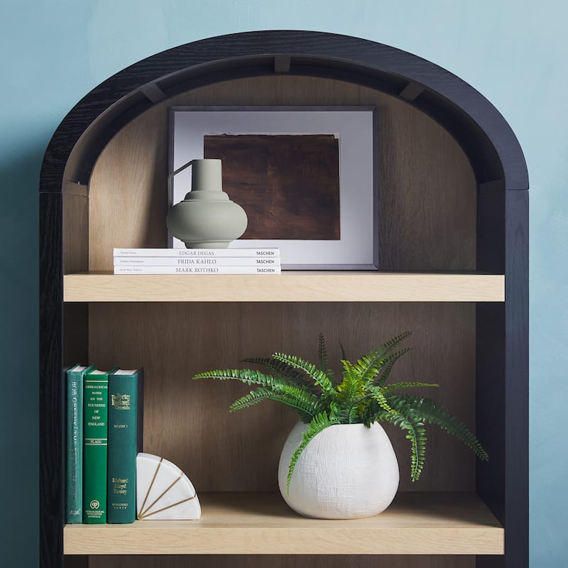 Middlebrook Designs 3 Shelf Open Arched Bookcase Cabinet