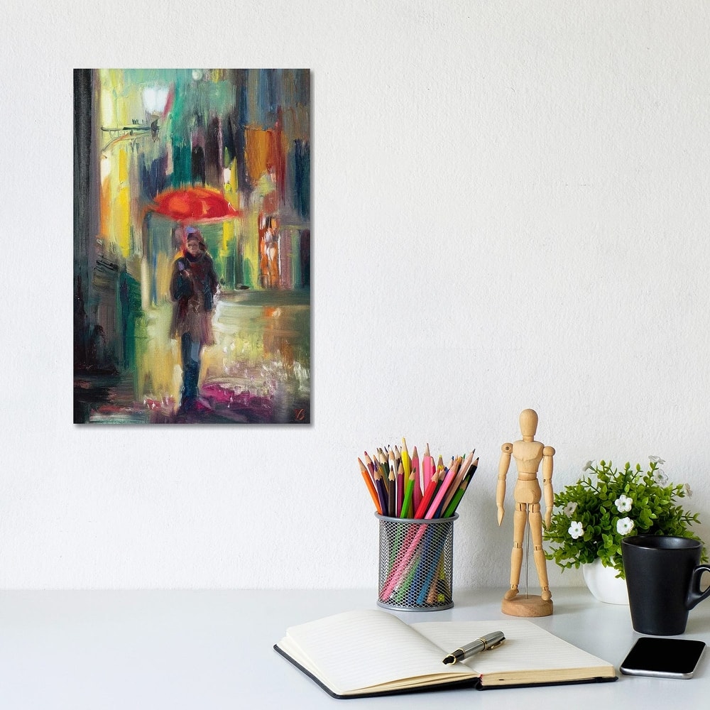 iCanvas "Red Umbrella" by Katharina Valeeva Canvas Print