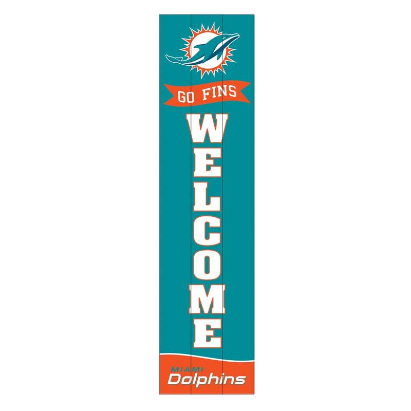 47" Porch Leaner Welcome Wall Sign, Miami Dolphins