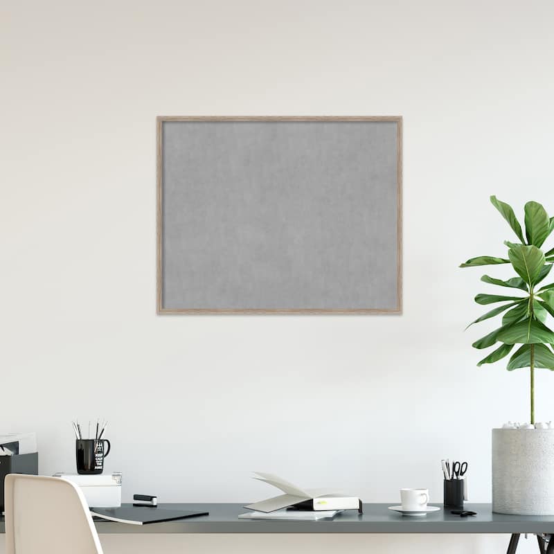 Amanti Art Hardwood Wedge White Wash Framed Magnetic Board