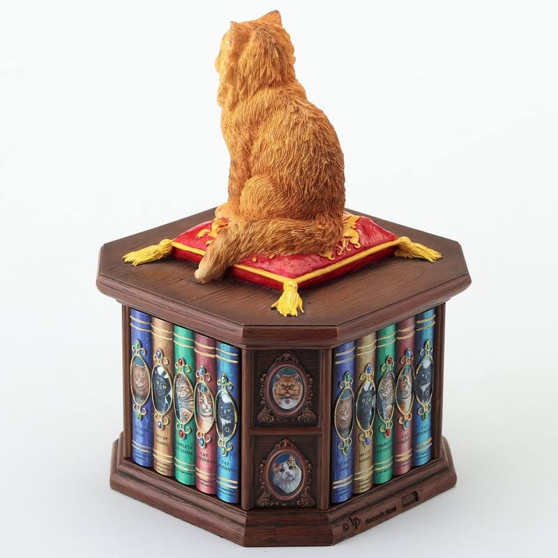 6.69 inches Height Polyresin Mad About Cats Box Multicolor Finish Figurine
