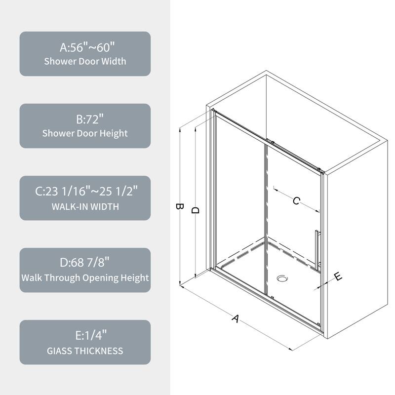 Sliding shower door, sliding door