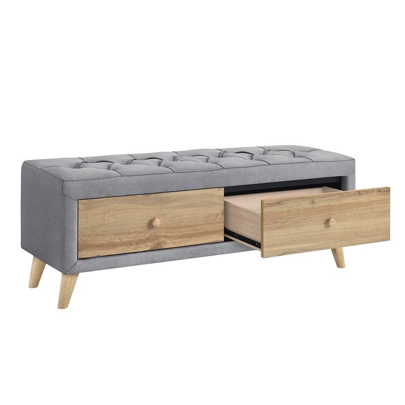 End of bed discount storage bench with drawers